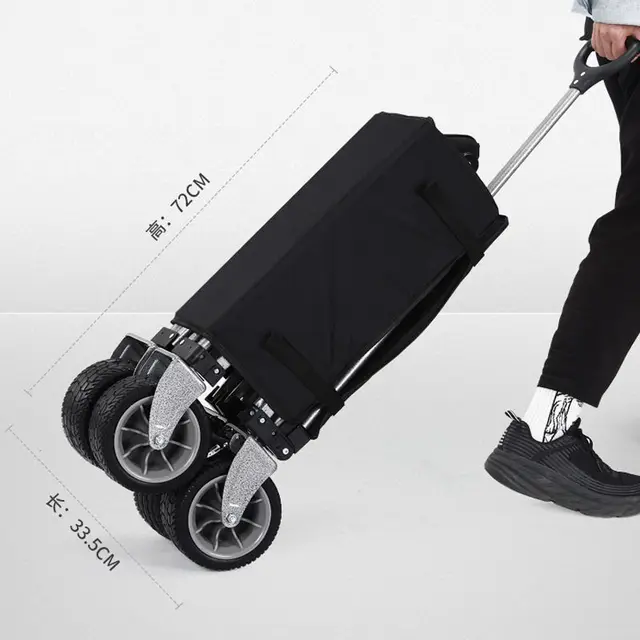 Kültéri Összecsukható Kerti Kosár Fékekkel, Kemping És Piknik Segédkocsi, Tartálykerekek Túrázáshoz Tengerparti Kirándulásokhoz - Image 3