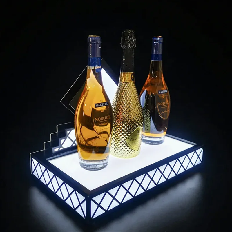 Bar luminous fruit tray rack special snack plate creative wrought iron single layer fruit tray food container
