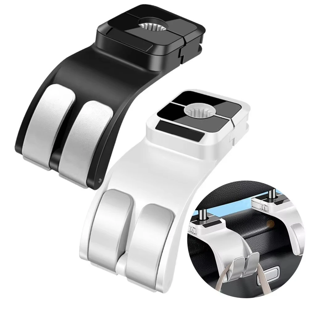 Universal Foldable Car Headrest Hook - Durable and Space-Saving Rear Seat Organizer