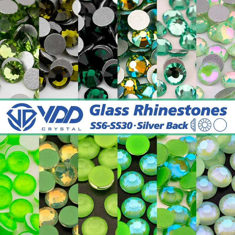 VDD SS6-SS30 Nagelrhinesteine Kristall Nicht-Heißfixierte Strass-Steine Hochwertige Glaskristalle Flache Strass-Steine