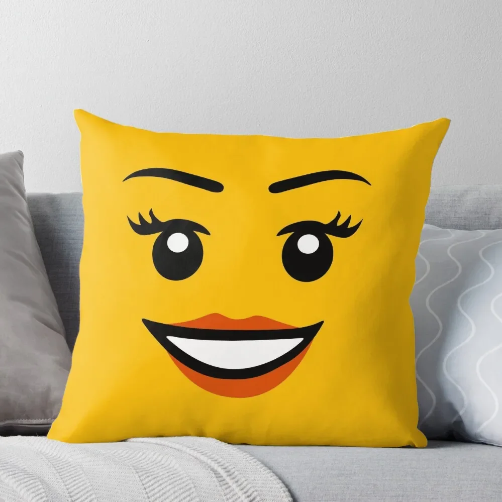 

Brick Face - Girl Throw Pillow Pillow Covers Decorative Cushions Cusions Cover