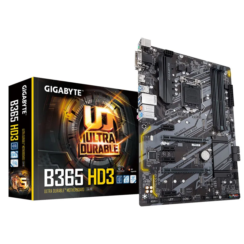 

NEW GIGABYTE B365 HD3 Motherboard Intel B365 LGA 1151 DDR4 ATX M.2 VGA DVI Core