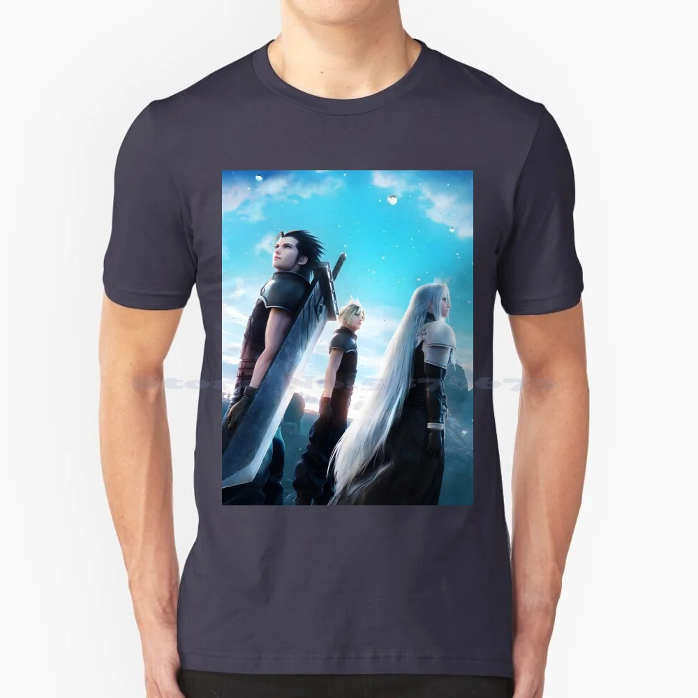 Final Fantasy Vii Crisis Core Meeting T Shirt 100% Cotone Tee Final Fantasy 7 Crisis Core Reunion Ff7 Crisis Core Meeting Ffvii