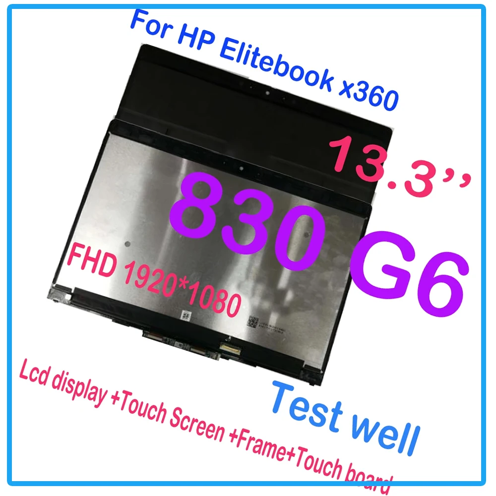 

Original 13.3" inch FHD 1920*1080 LCD Replacement For HP Elitebook x360 830 G6 LCD Display Touch Screen Digitizer Frame Replace
