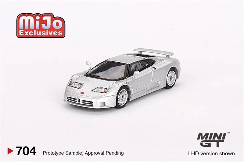 

Коллекционная литой Миниатюрная модель автомобиля Bugatti EB110 GT Grigio Chiaro LHD PreSale MINI GT Mijo Exclusives 1:64