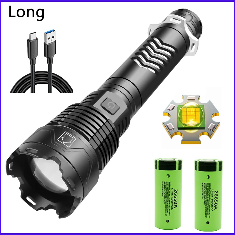 

Strong Light Flashlight LED Rechargeable Ultra-Bright Laser Flashlight Outdoor Waterproof Strong Light Tactical Flashlight