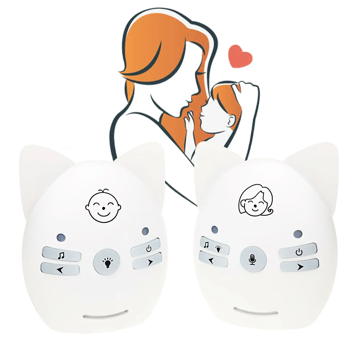 V20 Walkie-talkie Baby Monitor 2.4GHz Digital Wireless Transmission Two Way Audio Nanny Babysister Monitor Safety Crying Alarm wireless baby monitor,video baby monitor