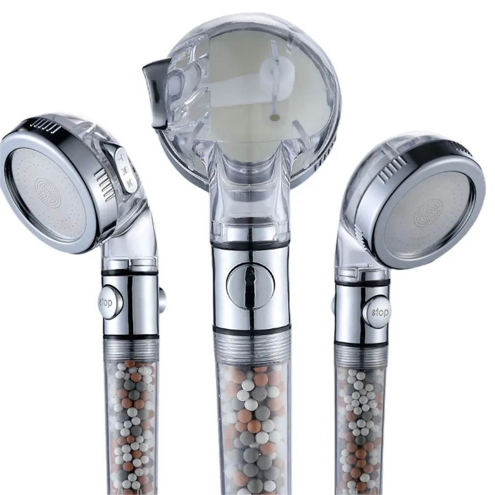 Description Picture 3 of itemNew LED Shower Head Hand-held Filter Spa Shower Nozzle Pressurized Filter Shower Head Bathroom Accessories Anion Filter Shower