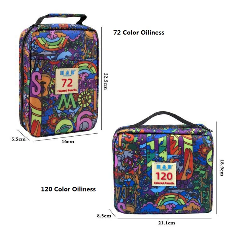 Colored Pencils Set, 180/120/72Color Oil-Based with Eraser/Sharpener Gift for kids