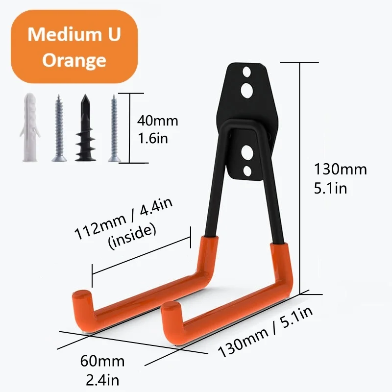 Wall Mount Hooks 1pc Heavy Duty Garage Storage for Hanging