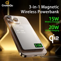 Magnetic Wireless Powerbank Qi 2.1 USB-C Fast Charging External Battery for iPhone 12-17 Pro Airpods Apple Watch Xiaomi 10000mAh - Image 2