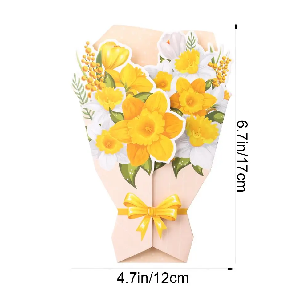 Party Supplies DIY Creative Birthday Gift Greeting Card 3D Foldable Card Flower Series greeting cards