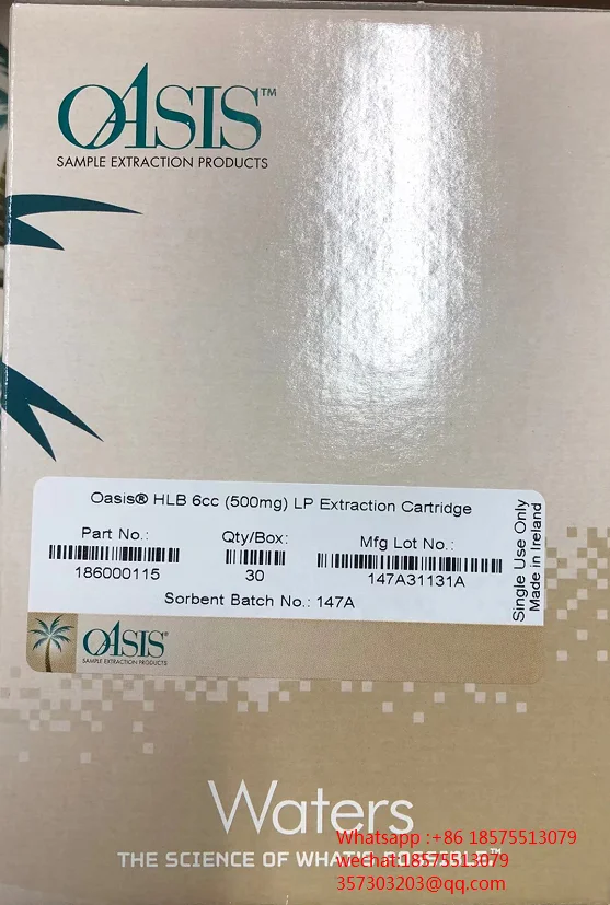 

Waters SPE Column 186000115 Oasis HLB 6cc 500mg 30/pk Solid Phase Extraction Column 186000115