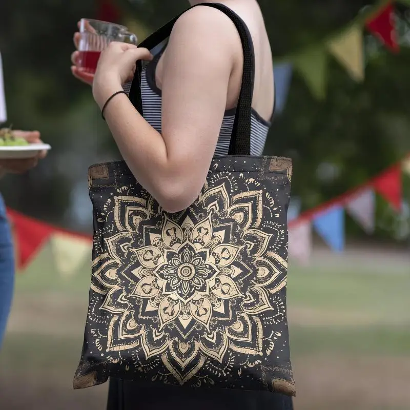 Eco-Friendly Cat Print Reusable Tote Bag - Large Capacity & Foldable Handbag