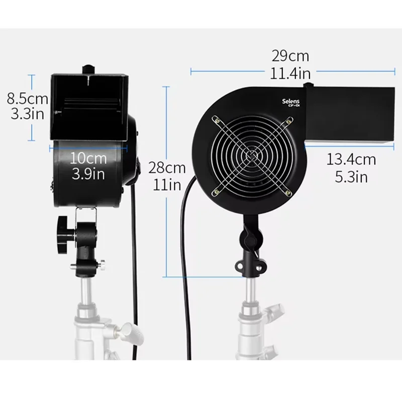 Selens CF-01 Studio photo Photography accessories Wind Hair Blower Stream Fan for Taking Fashion Portrait Photos