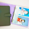 A5 3 Ring Glitter PU Leather Binder with Magnetic Buckle Refillable 4×6 Photo Album Notebook Stationery 2