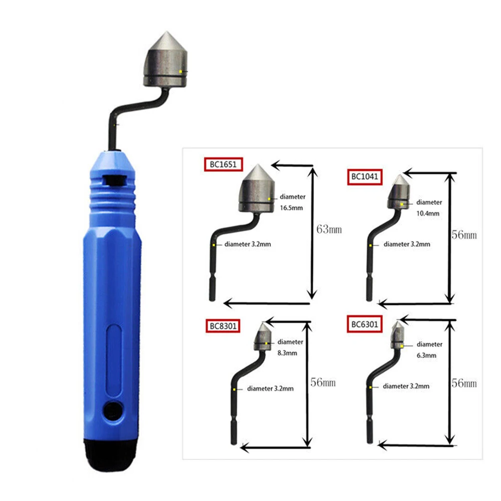 Flintronic® Outil D'ébavurage Manuel, 1 Manche en Métal + 1