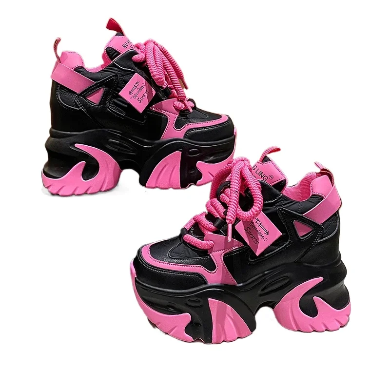 

Женские кроссовки на толстой подошве, 10 см