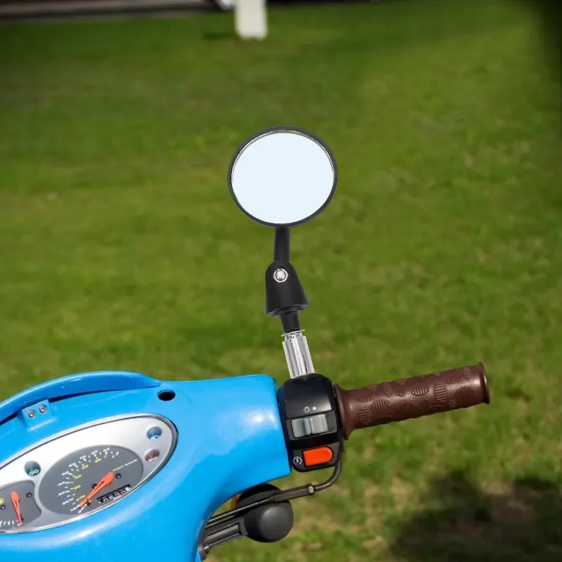 Espejo Retrovisor Extensible para Manillar con Vista Amplia para Uso Seguro en Motocicletas
