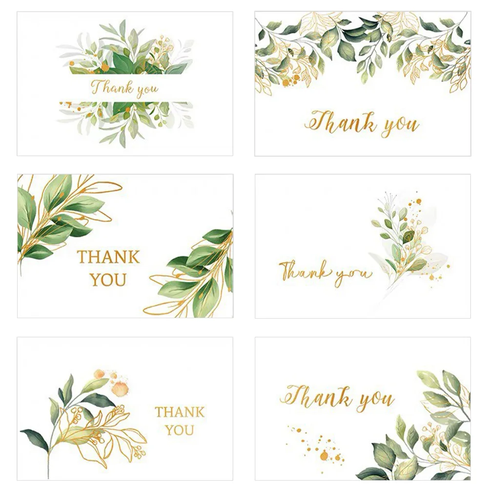 

6 Sets Delivery Thank Cards Greeting Gift Wrapping Wedding You Bulk Present Printing Thanks