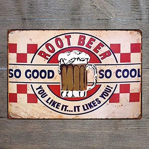 Original Retro Design So Cold So Cool Root Beer Metal Signs Wall Art Thick Tinplate Print Poster Wall Decoration for Bar original retro design beer snob tin metal signs wall art thick tinplate print poster wall decoration for beer bar man cave