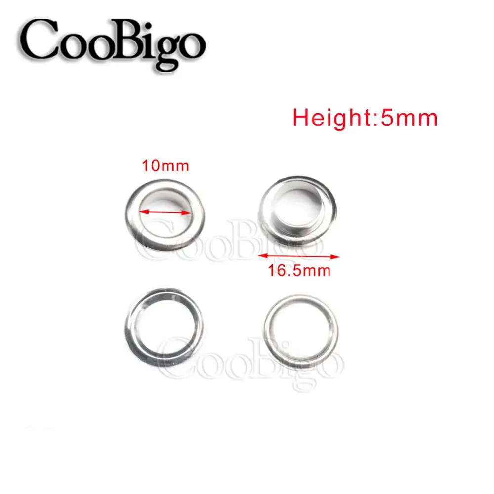 Premium Metal Eyelet Grommet Ring Kit for Sewing & Crafting (100 Sets, Silver)