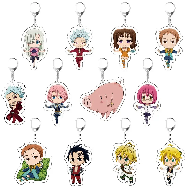 Аниме «Семь смертных грехов», мелиодас, Элизабет, гоутер, Диана, Мультяшные подвески, брелок, фигурка, модель, игрушки, брелок, подарок Аниме «Семь смертных грехов», мелиодас, Элизабет, гоутер, Диана, Мультяшные подвески, брелок, фигурка, модель, игрушки, брелок, подарок