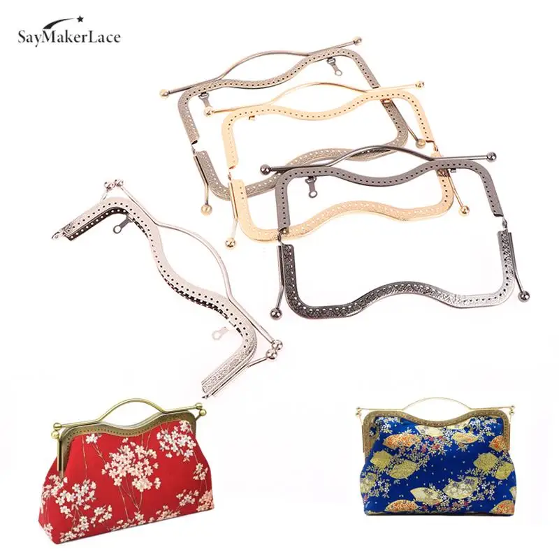 Retro Fashion Women Bags Handle Metal DIY Coin Purse Bag Handle Handbag Clasp Lock Arch Frame Bags Accessories