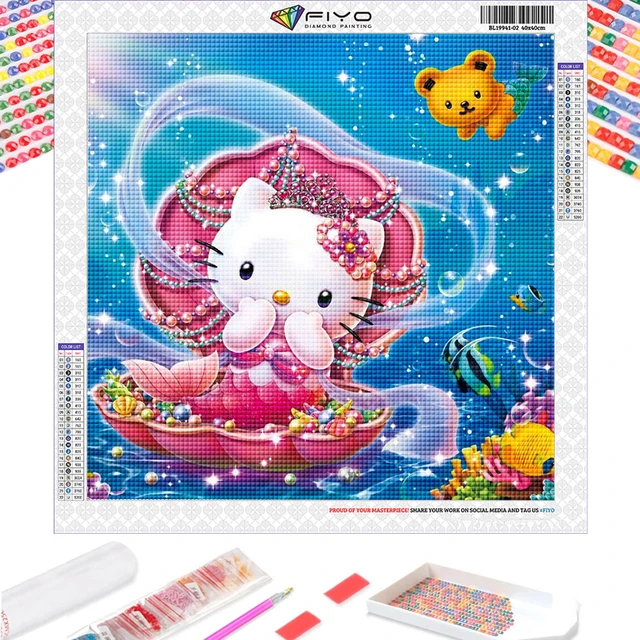 Diamond Painting New Collection 2023  Diamond Painting Hello Kitty Diy 5d  - Diamond - Aliexpress