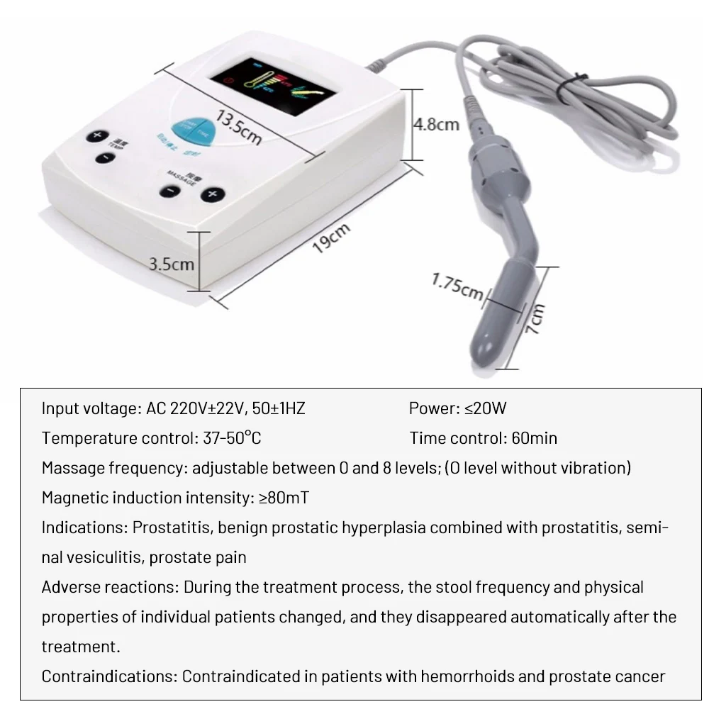 Prostate Pain Relief Massage Instrument Heating Physiotherapy Stimulator Massager Cure Prostatic