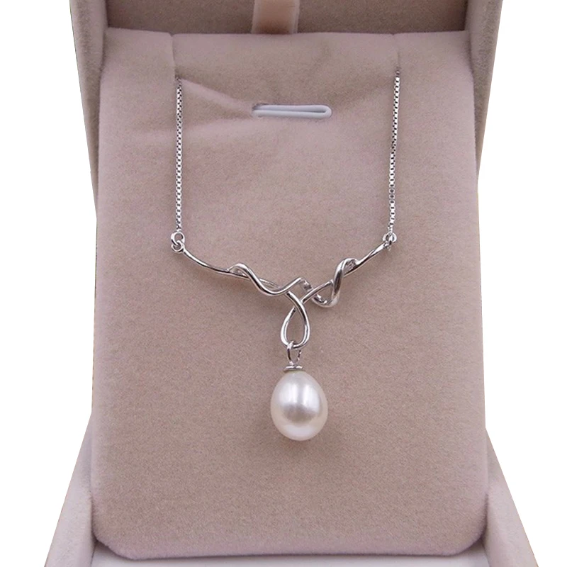 

New Arrival 925 Sterling Silver Necklace Fine Jewelry with Natural Freshwater Pearl for Women Mother Girls Best Gift Hot Sale
