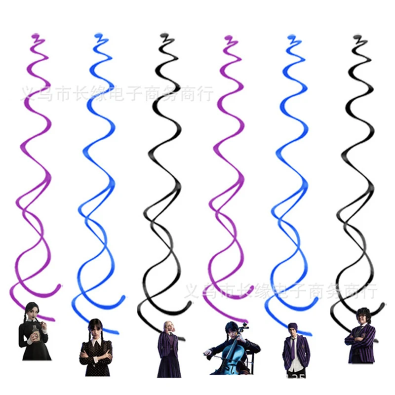 thumbnail image 1 of Globos de Miércoles Addams, decoración para fiesta de cumpleaños, vajilla para niños, niñas, vasos, manteles, pancartas, adornos para tartas, telón de fondo, 1 of 5
