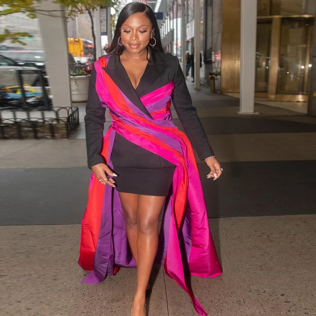 High End Prom Dresses Blazer Style Evening Dress Chiffon Overlay