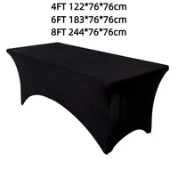 Nappe élastique 4/6/8 pieds, très extensible, lavable, universelle, pour lit, rectangulaire, pour hôtel, Banquet 6