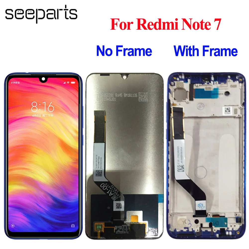 Testato Bene 6.3 "Per Xiaomi Redmi Note 7 Display Lcd Touch Screen Di Ricambio Per Redmi Note 7 Pro Lcd Display Muslimex