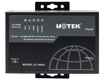 

10/100M TCP/IP to 1 port RS-232 1 port RS-485/422 Serial Device Server UT-6602