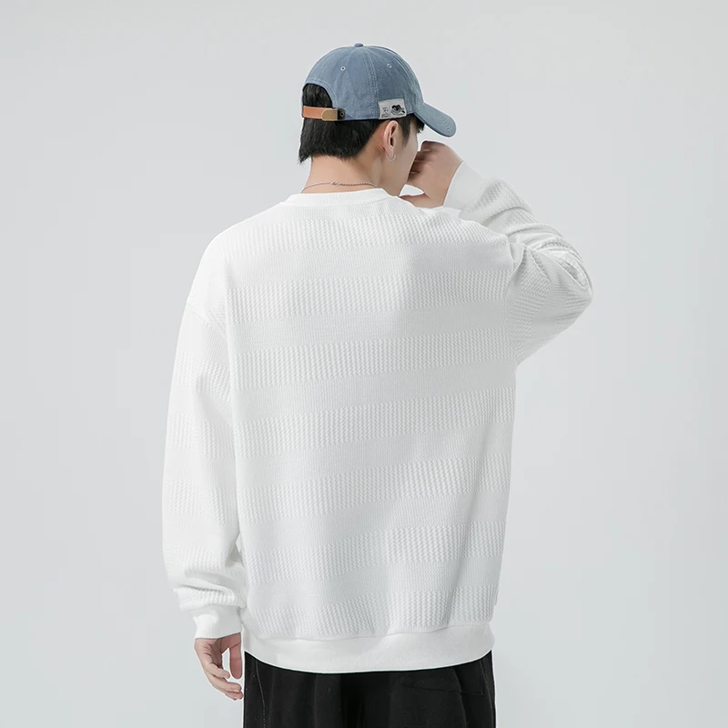 Fashion Solid Color Spliced All-match Sweatshirts Men's Clothing 2024 Spring Summer New Loose Korean Tops Casual Sweatshirts