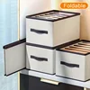 1pc Foldable Fabric Drawer Organizer for Jeans, Shirts, and Blankets - Space-Saving Closet Divider for Home Storage 2
