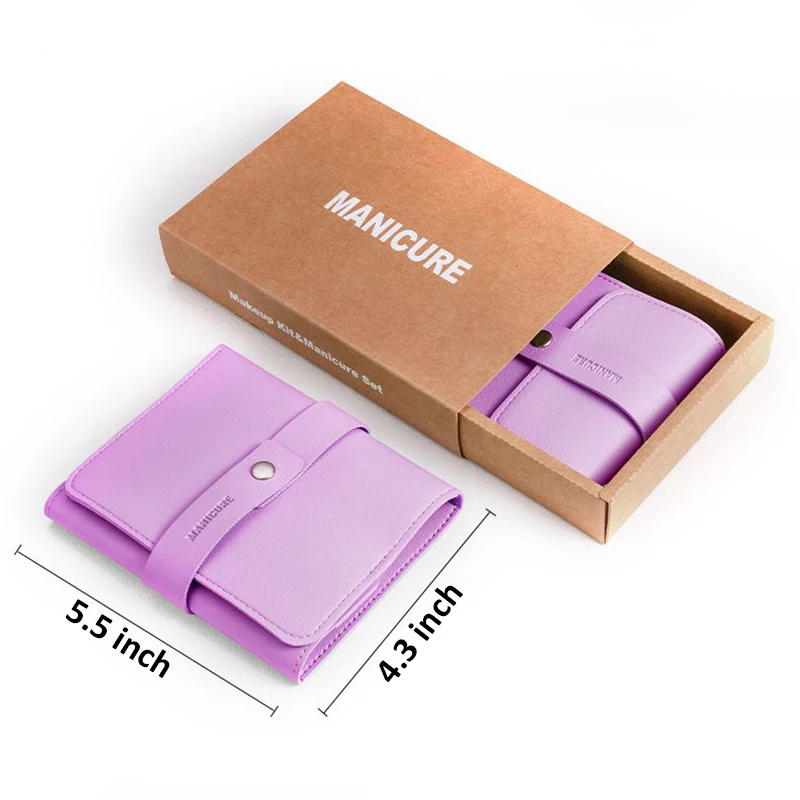 전문 매니큐어 세트 12/16 Pcs 전체 기능 키트 스테인레스 스틸 페디큐어 세트 가죽 휴대용 케이스 아이디어 선물