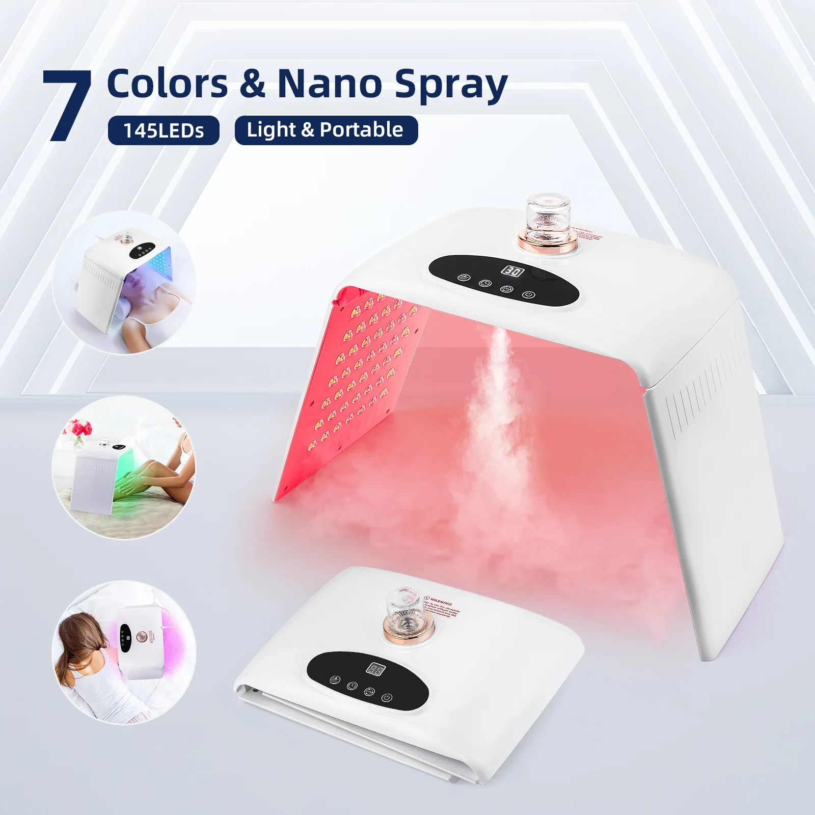 7 Colors LED Face Mask PDT Equipment SPA Facial Spray Device Skin Rejuvenation Light Facial Body Beauty Machines For Skin Care