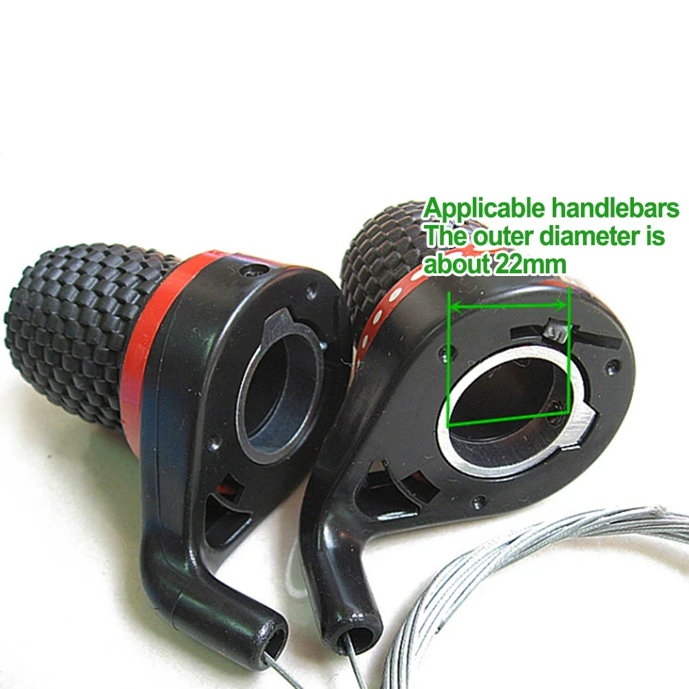 Description Picture 2 of item1 Pair Derailleur Grips Bicycle Transmission Twist Grip Gear Shifters Lever Bike Compatible Cycling Speed Control Knob Travel