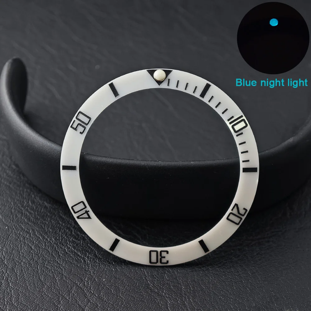 Men's Watch Replacement Bezel Insert with Tilted Ceramic and Carbon Fiber Texture