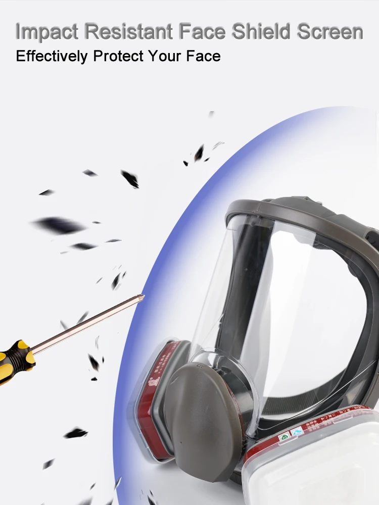 Vollgesichts Atemschutzmaske Mit Filter - Anti-Beschlag Für Handwerk & Industrie