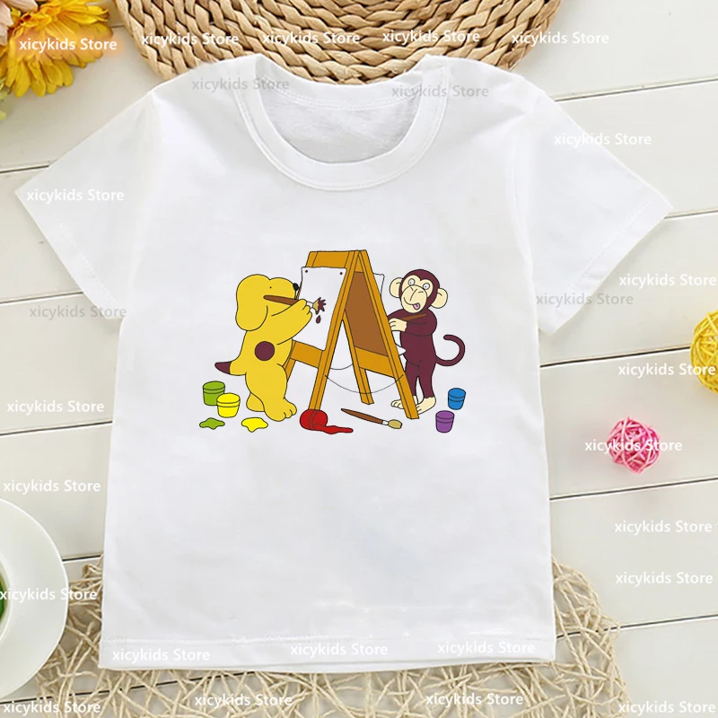 Le Avventure Di Spot Cartoon Print Toddler Tshirt Summer Kids Tshirt Casual Boys Girls Universal Clothing Tees All'Ingrosso