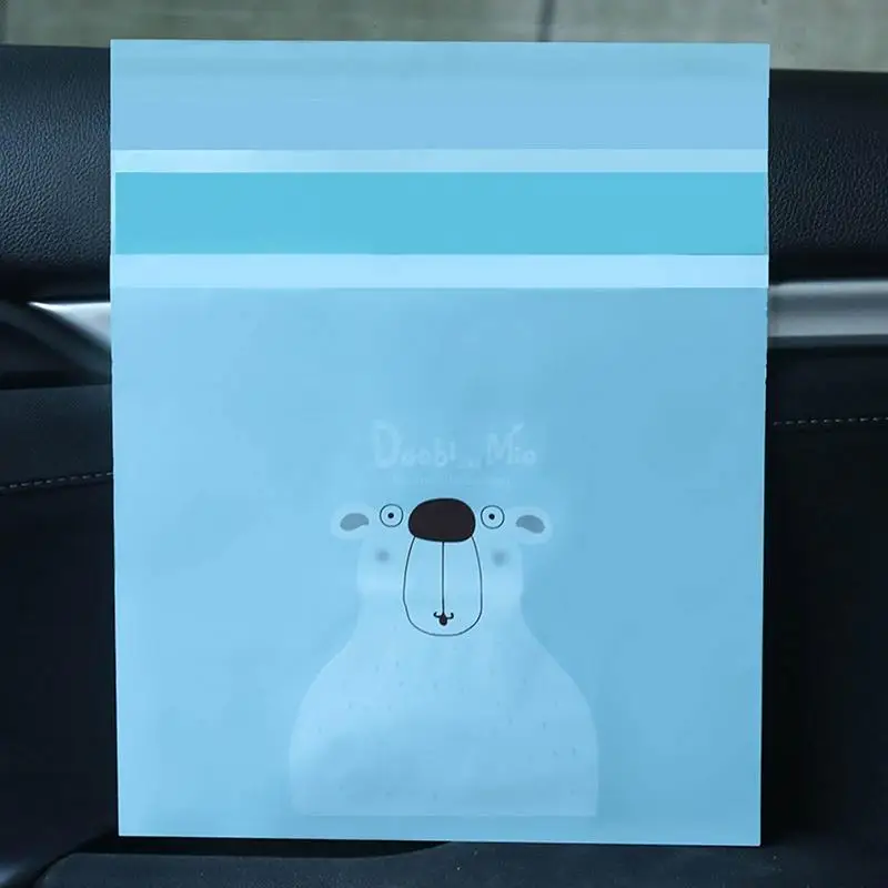 Car Trash Bag 15pcs Multi-Purpose Easy Stick-On Self-Adhesive Garbage Bag Water-Proof Leak-Proof Self-Adhesive For Vomit Car