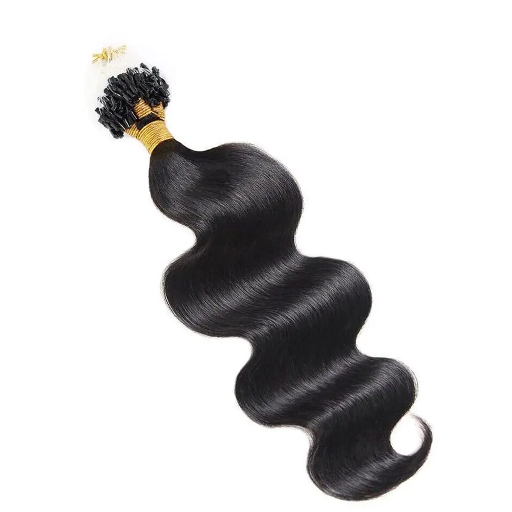 Body Wave Hair Extensions micro loop hair Human Hair Extensions for Black Women Bead 50 Strands Extension Brazilian