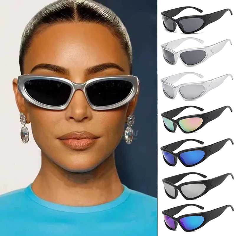 Trendy Climbing Sunglasses Y2K Outdoor Sports Shades Millennium Futuristic Sun Glasses UV Protection Outdoors Climbing Eyewear