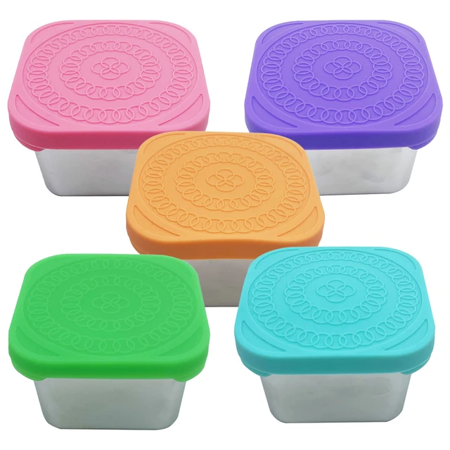 Silicone Food Containers Lids  Silicone Food Storage Containers - Silicone  Meal Prep - Aliexpress