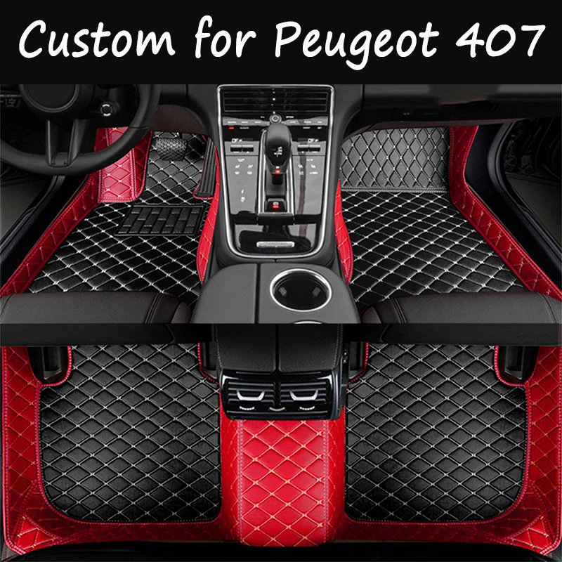 

Car Floor Mats For Peugeot 407 2004~2010 Carpets Rugs Interior Parts Leather Mat Protective Pad Car Accessories 2005 2006 2007