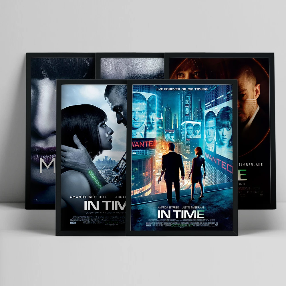 

In Time American Science Fiction Action Film Print Art Poster Movie Canvas Painting Modern Wall Stickers Video Room Cinema Decor